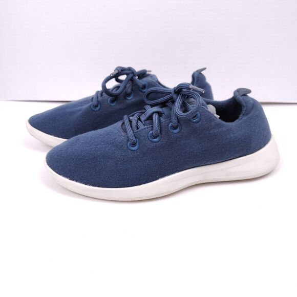 Allbirds Tree Runners Women's Size 8 Navy Blue Sneakers Fine Merino Wool - Picture 4 of 9